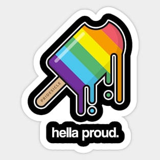 Pridesicle the Hella Proud LGBTQ Popsicle Sticker